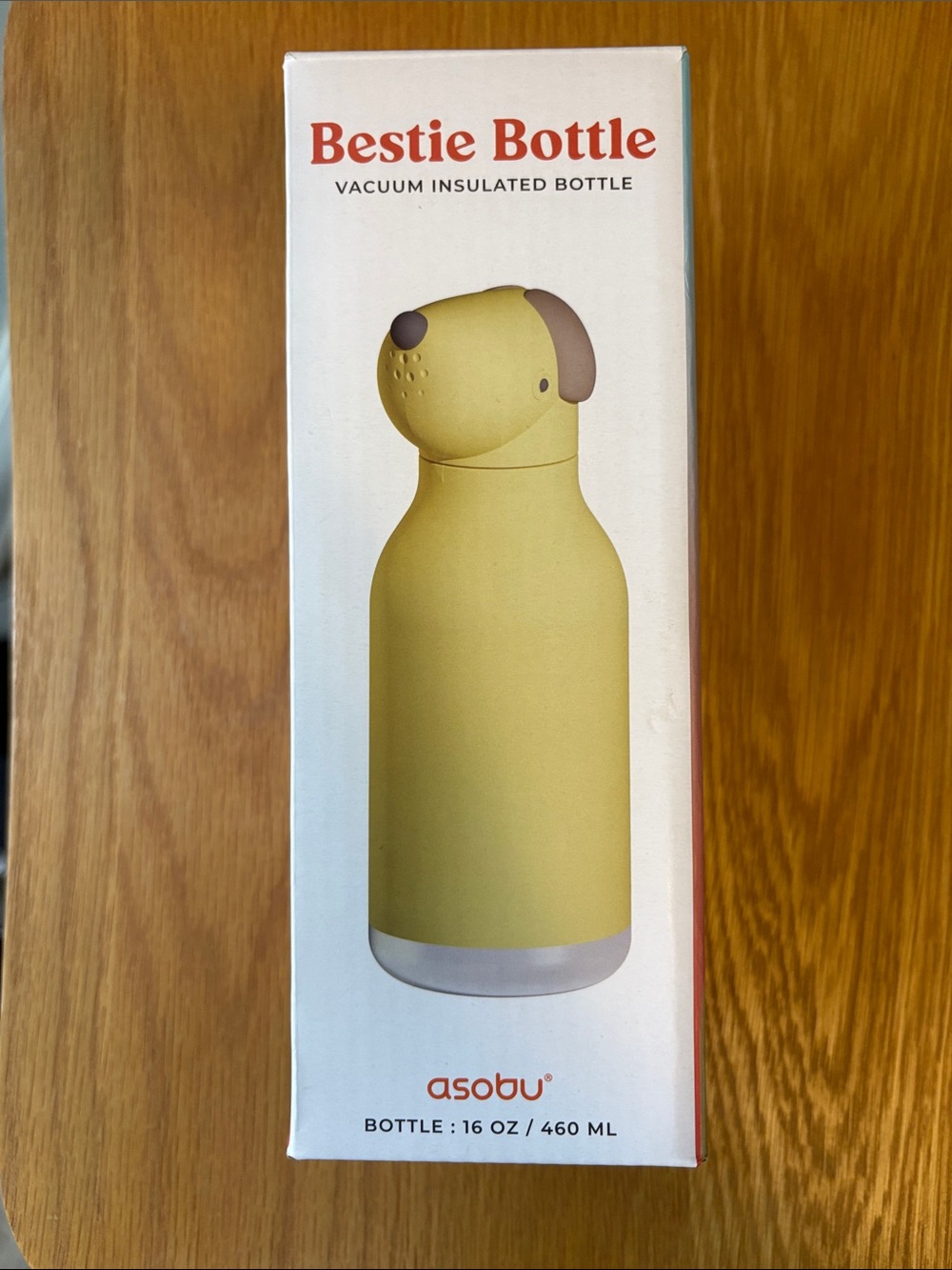 asobu Bestie Bottle Vacuum Insulated Water Bottle - Viral, Yellow Dog - NIB